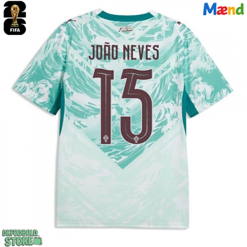 Portugal Joao Neves #15 Replika Udebanetrøje VM 2026 Kortærmet